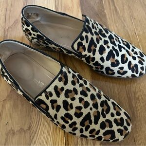 Clarks Pure Viola Leopard Print Loafer 6M
